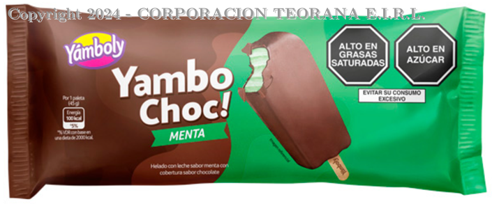 FIREKMFRMOK - YÁMBOLY YAMBO CHOC HELADO CREMA MENTA 62 ML X 40 UND